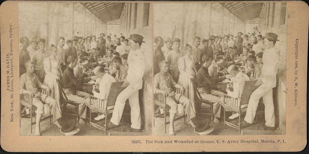 The Sick and Wounded at dinner, U.S. Army Hospital, Manila, P. I.